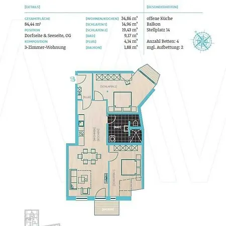 Inselwind We 14 Meersonne 아파트 *